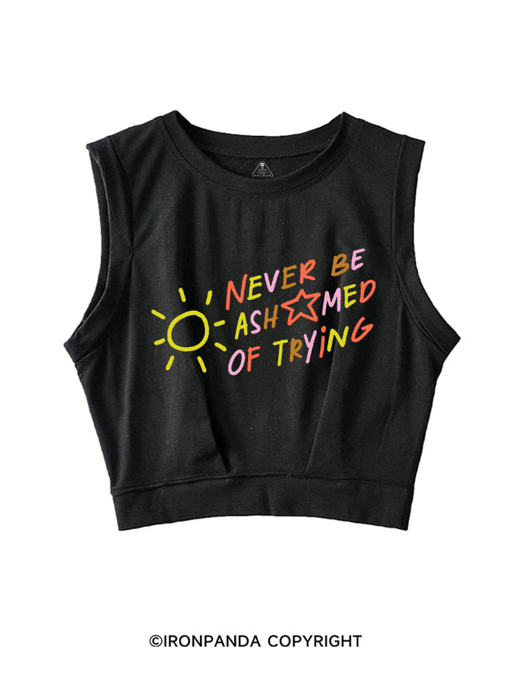 NEVER BE ASHAMED OF TRYING SLEEVELESS CROP TOPS