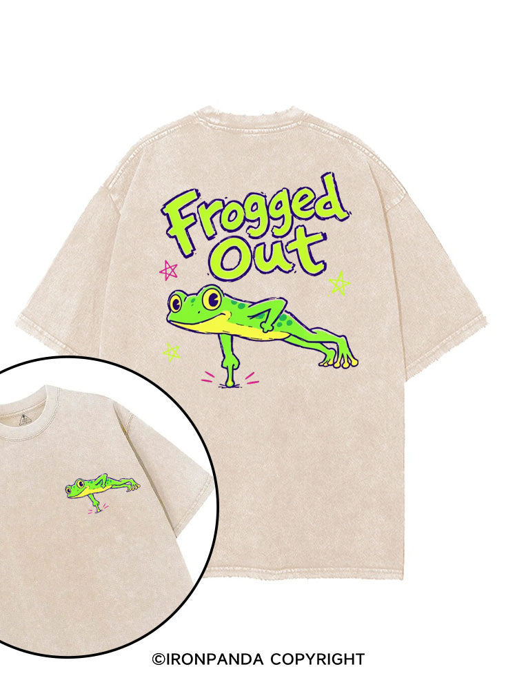 FROGGED OUT printed Gym Shirt