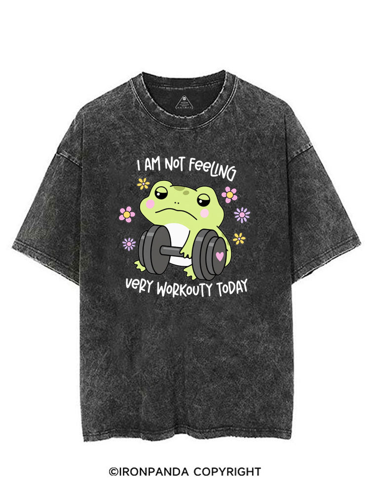 I AM NOT FEELING VERY WORKOUTY TODAY VINTAGE GYM SHIRT
