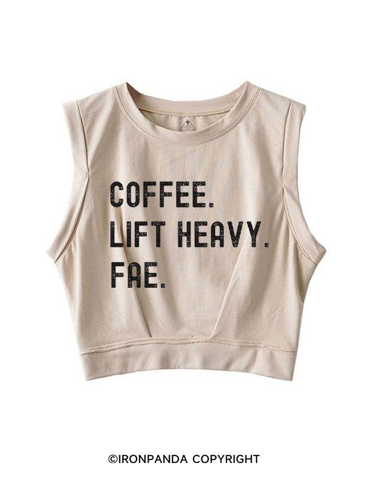 Coffee Lift Heavy Fae SLEEVELESS CROP TOPS