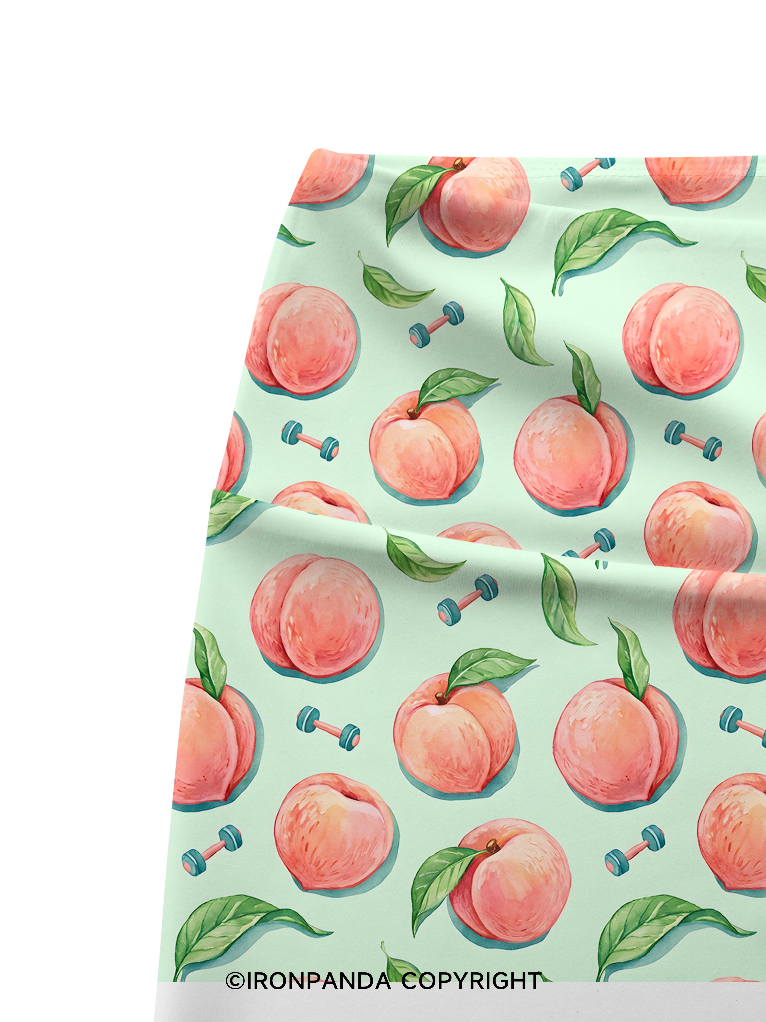 Peach Pump Printed Yoga Cycling Shorts