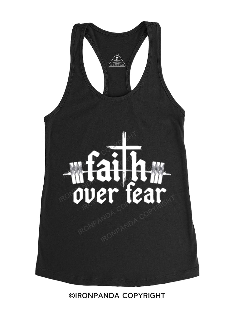 FAITH OVER FEAR Gym Racerback Tank