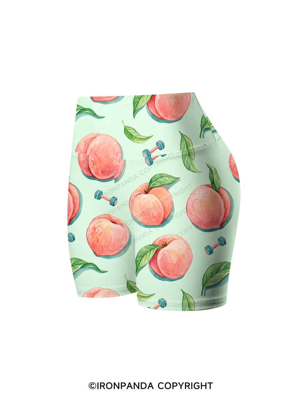 Peach Pump Printed Yoga Cycling Shorts