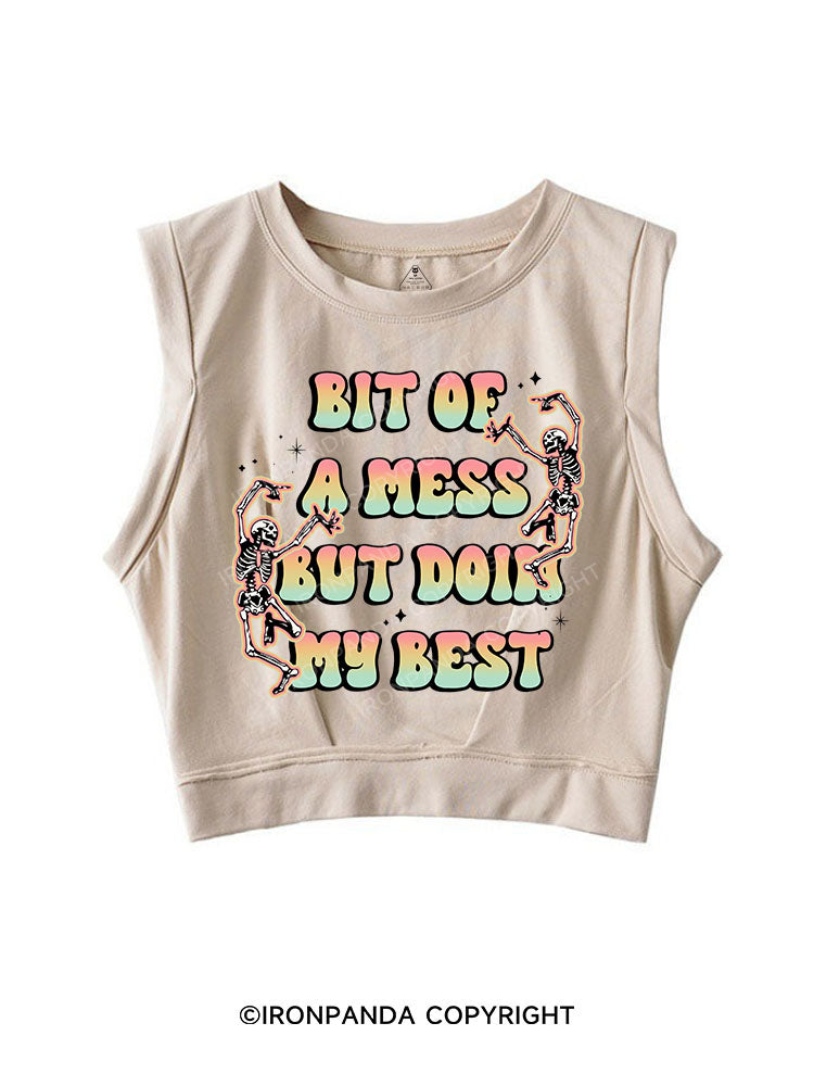 BIT OF A MESS BUT DOIN MY BEST SLEEVELESS CROP TOPS