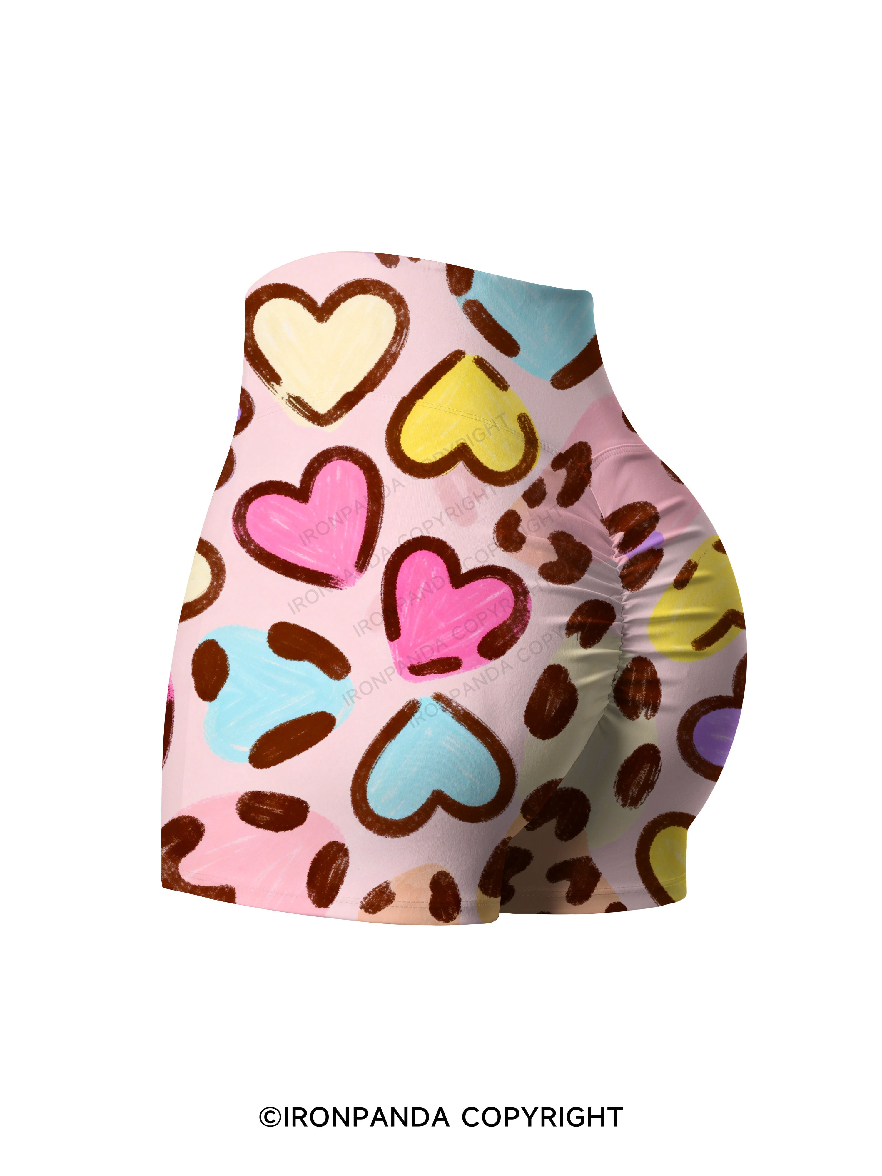 Sweetheart Leopard Printed Yoga Shorts