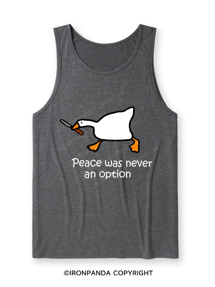 peace was never an option Ultra Soft Heather Tank