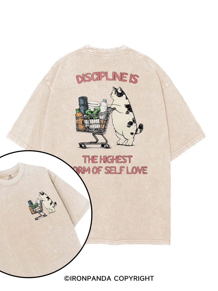 DISCIPLINE IS THE HIGHEST FORM OF SELF LOVE printed Gym Shirt
