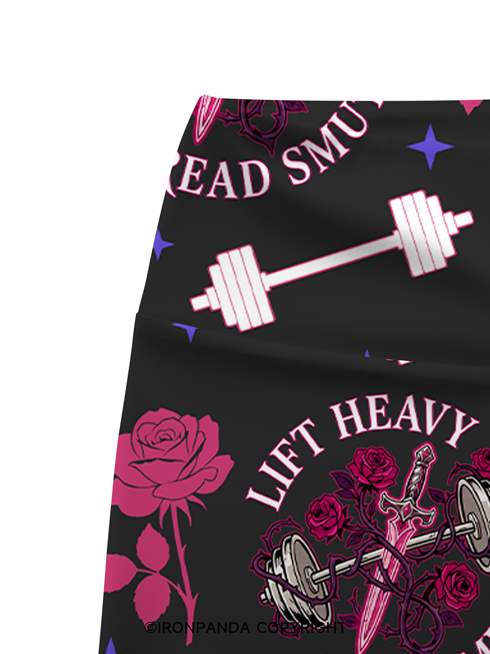 LIFT HEAVY READ SMUT FITNESS Printed Yoga Cycling Shorts