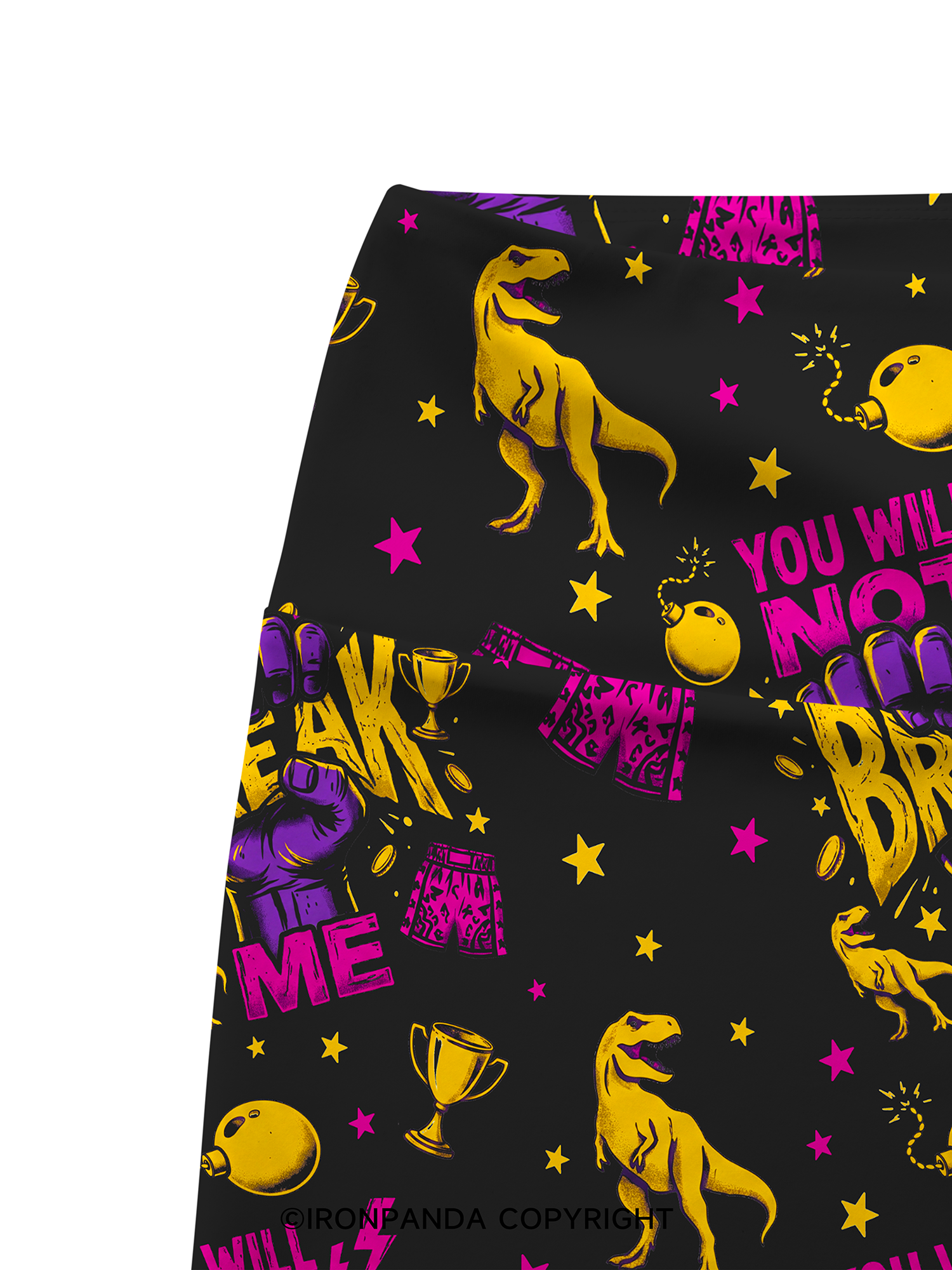 You Will Not Break Me Printed Yoga Cycling Shorts