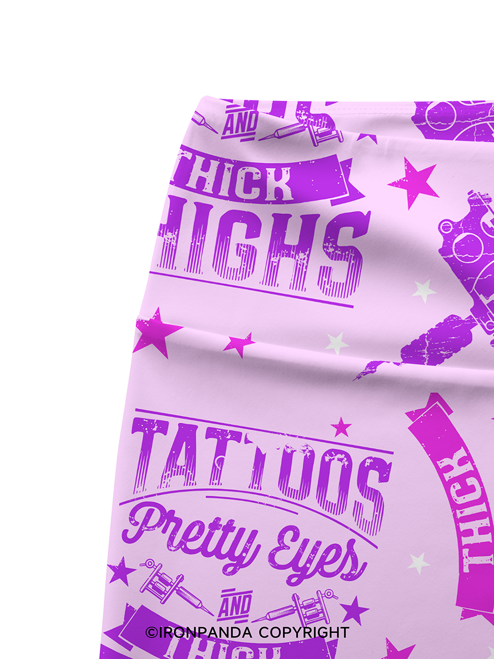 TATTOOS PRETTY EYES AND THICK THIGHS WORKOUT Printed Yoga Cycling Shorts