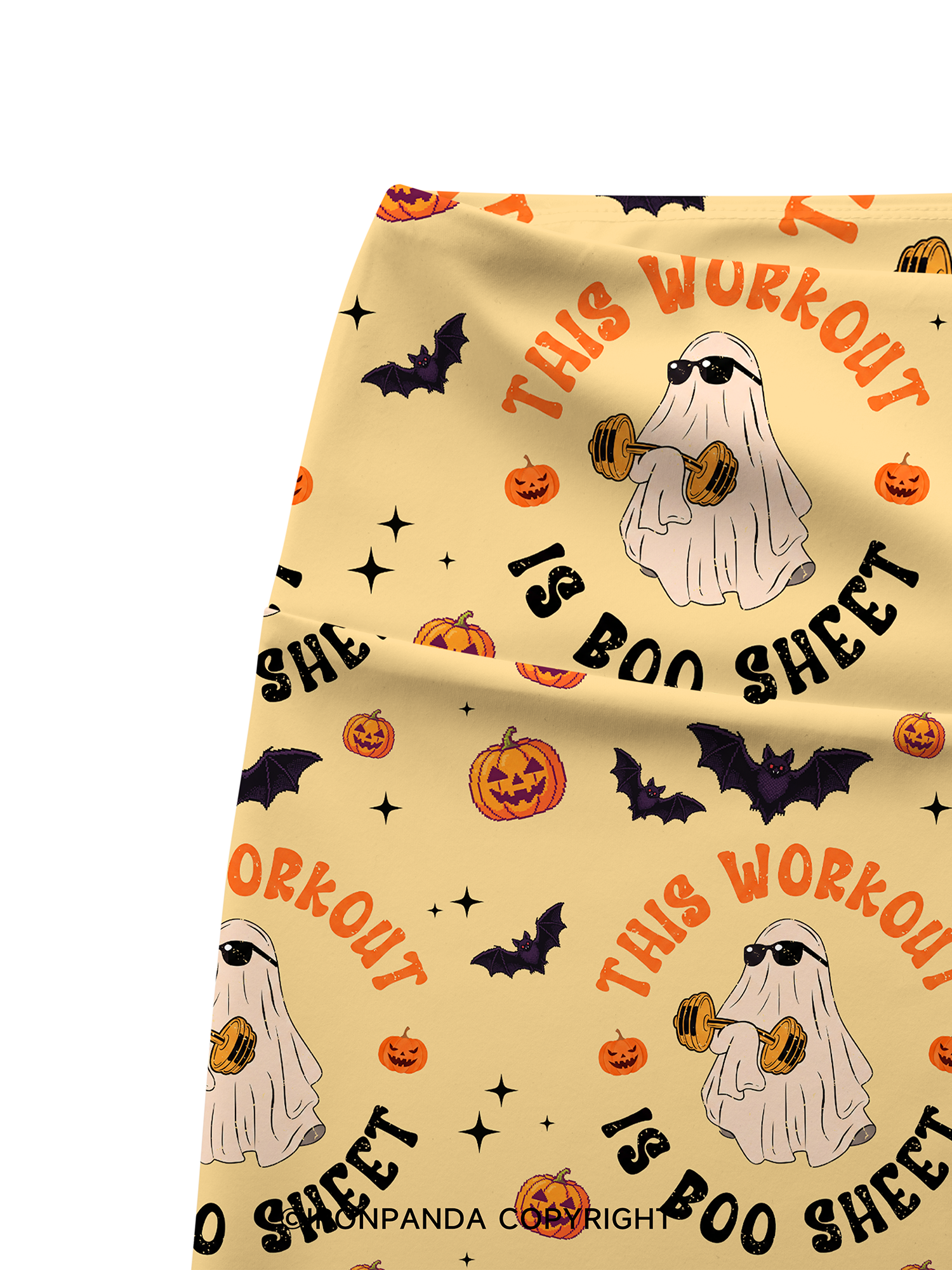 This Workout Is Boo Sheet Funny Ghost Printed Yoga Cycling Shorts