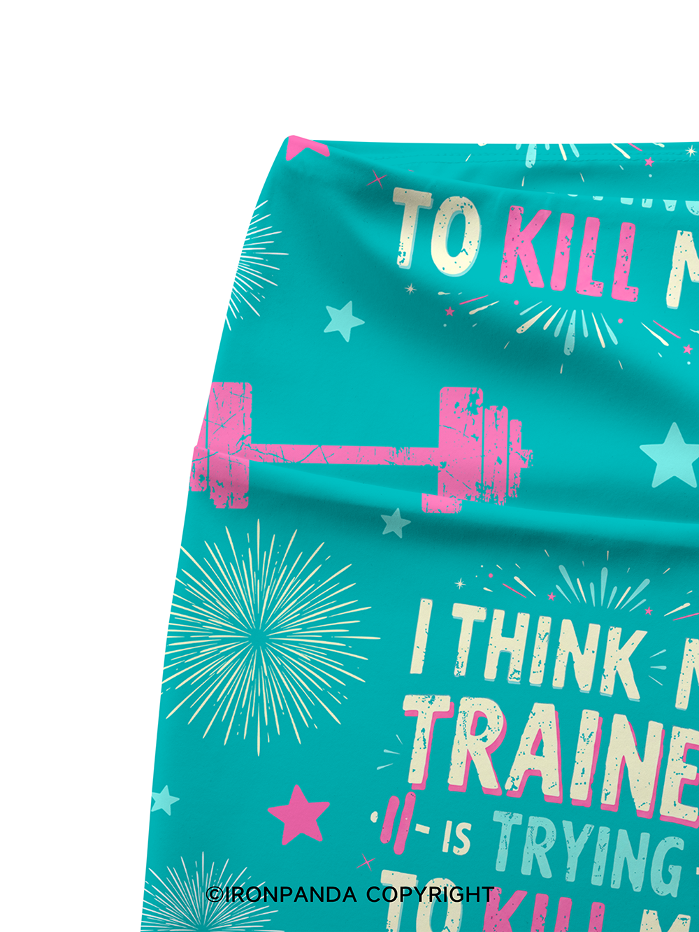 I THINK MY TRAINER IS TRYING TO KILL ME GYM Printed Yoga Cycling Shorts