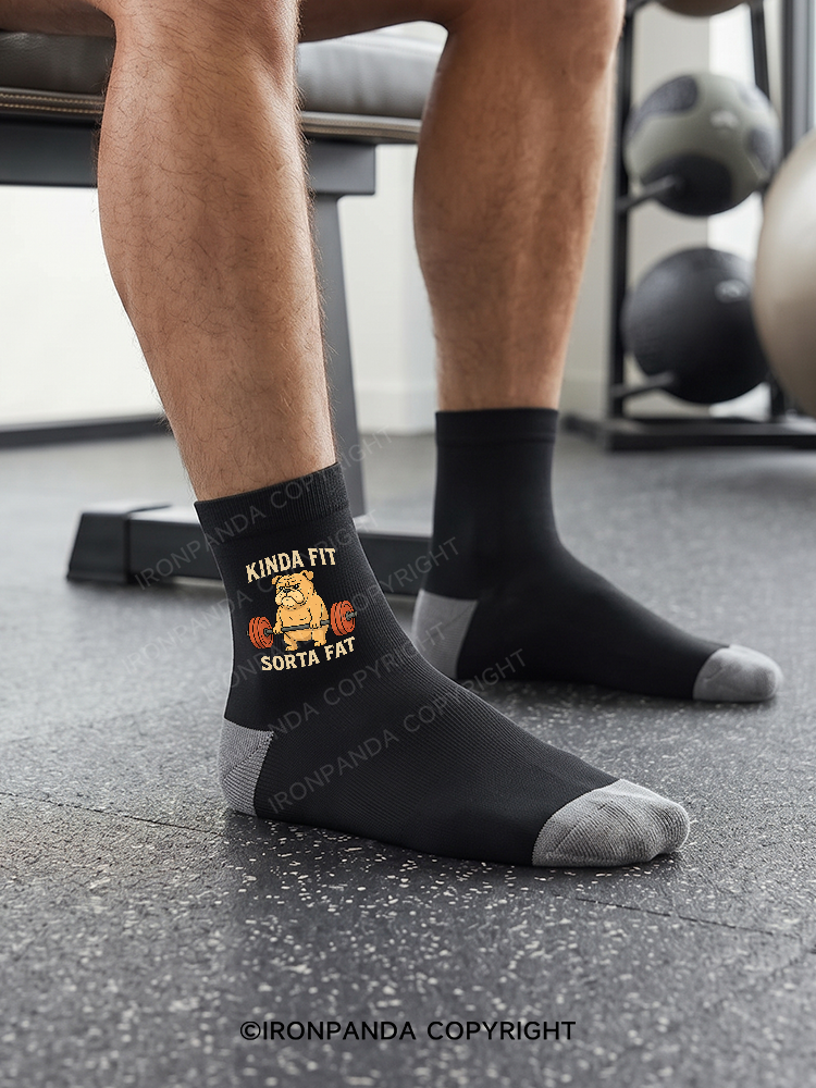 Kinda Fit Sorta Fat Dog Crew Socks
