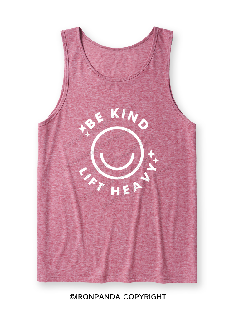 BE KIND LIFT HEAVY Ultra Soft Heather Tank