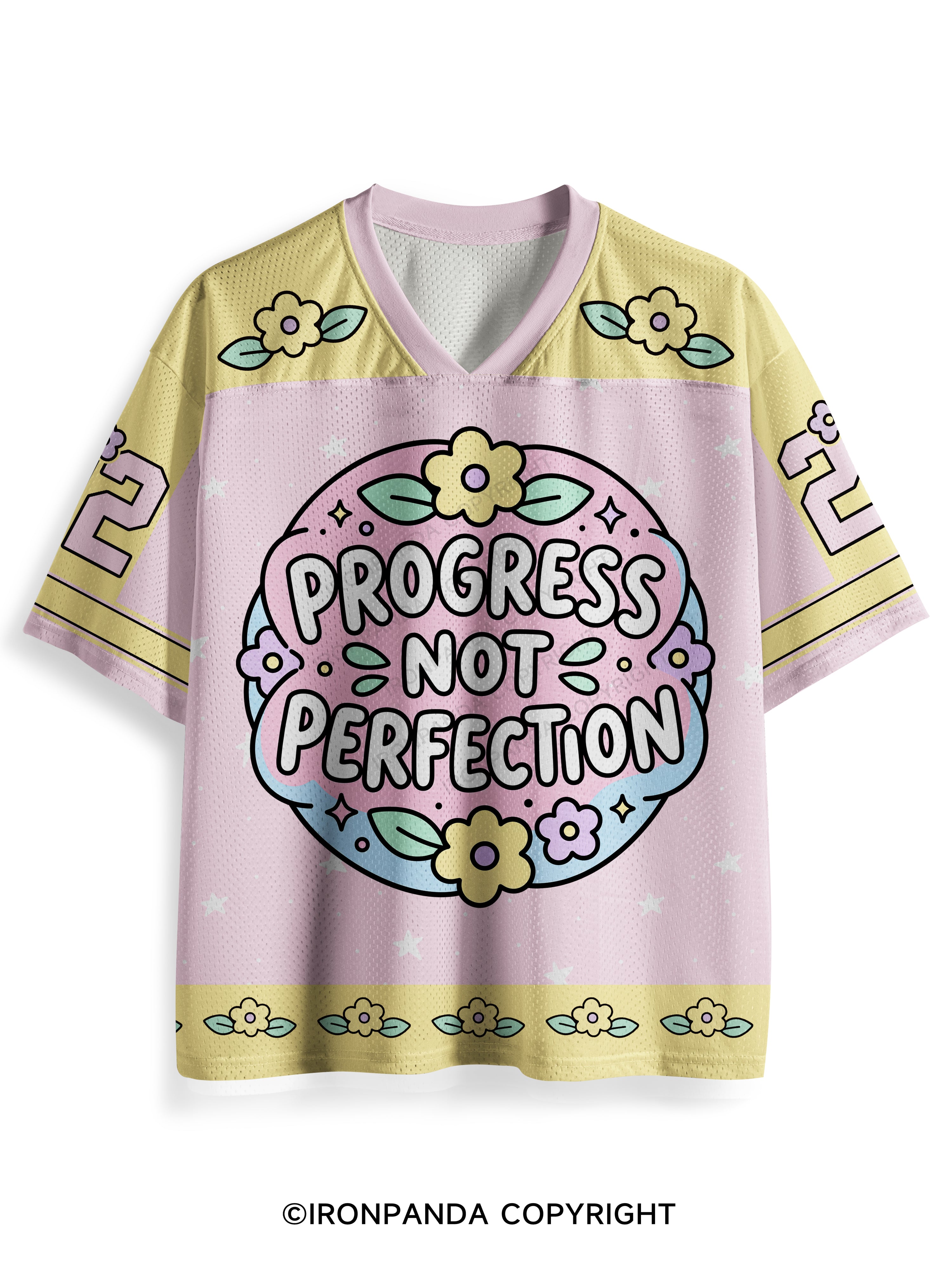 PROGRESS NOT PERFECTION Mesh Jersey