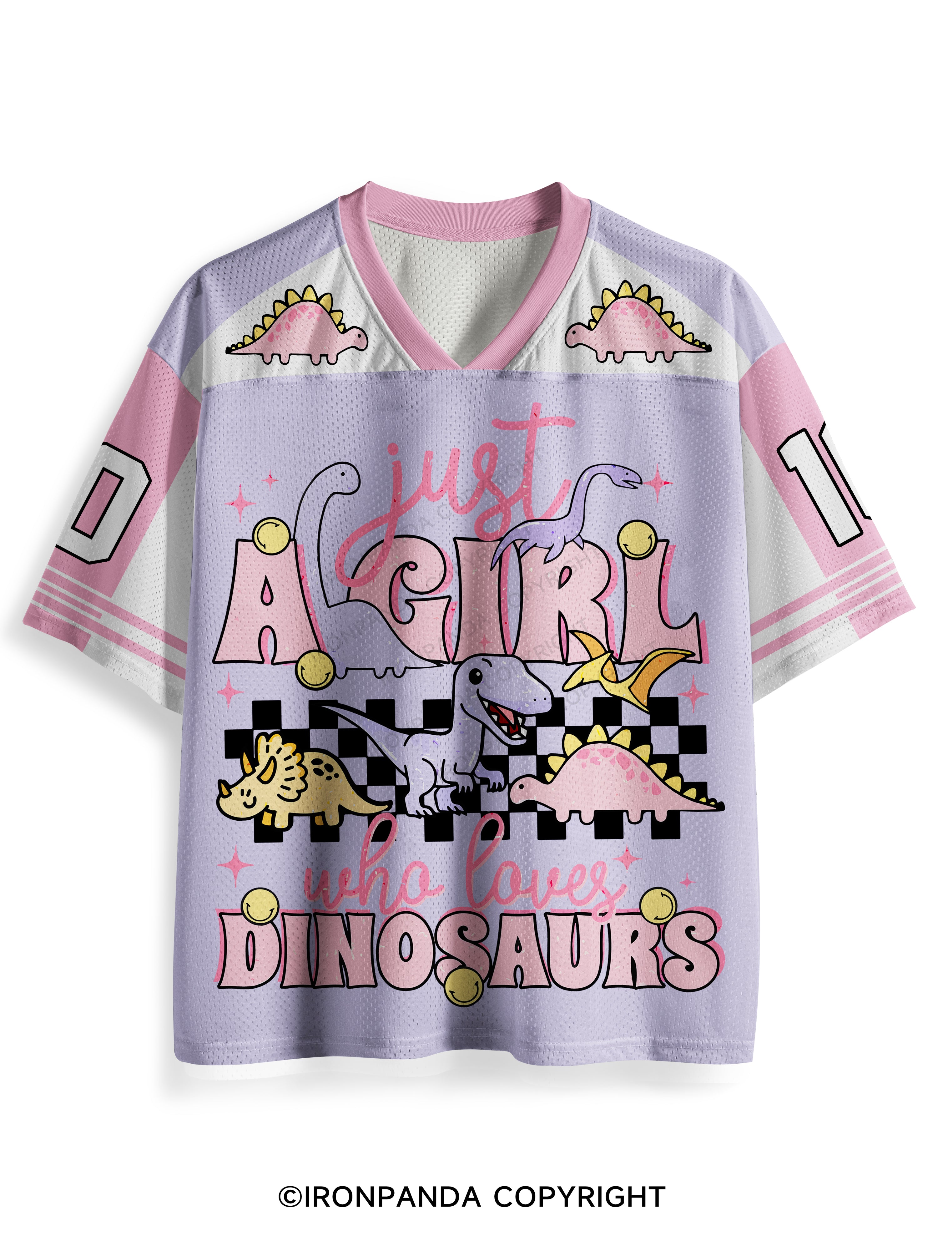 Just A Girl Who Loves Dinosaurs Mesh Jersey