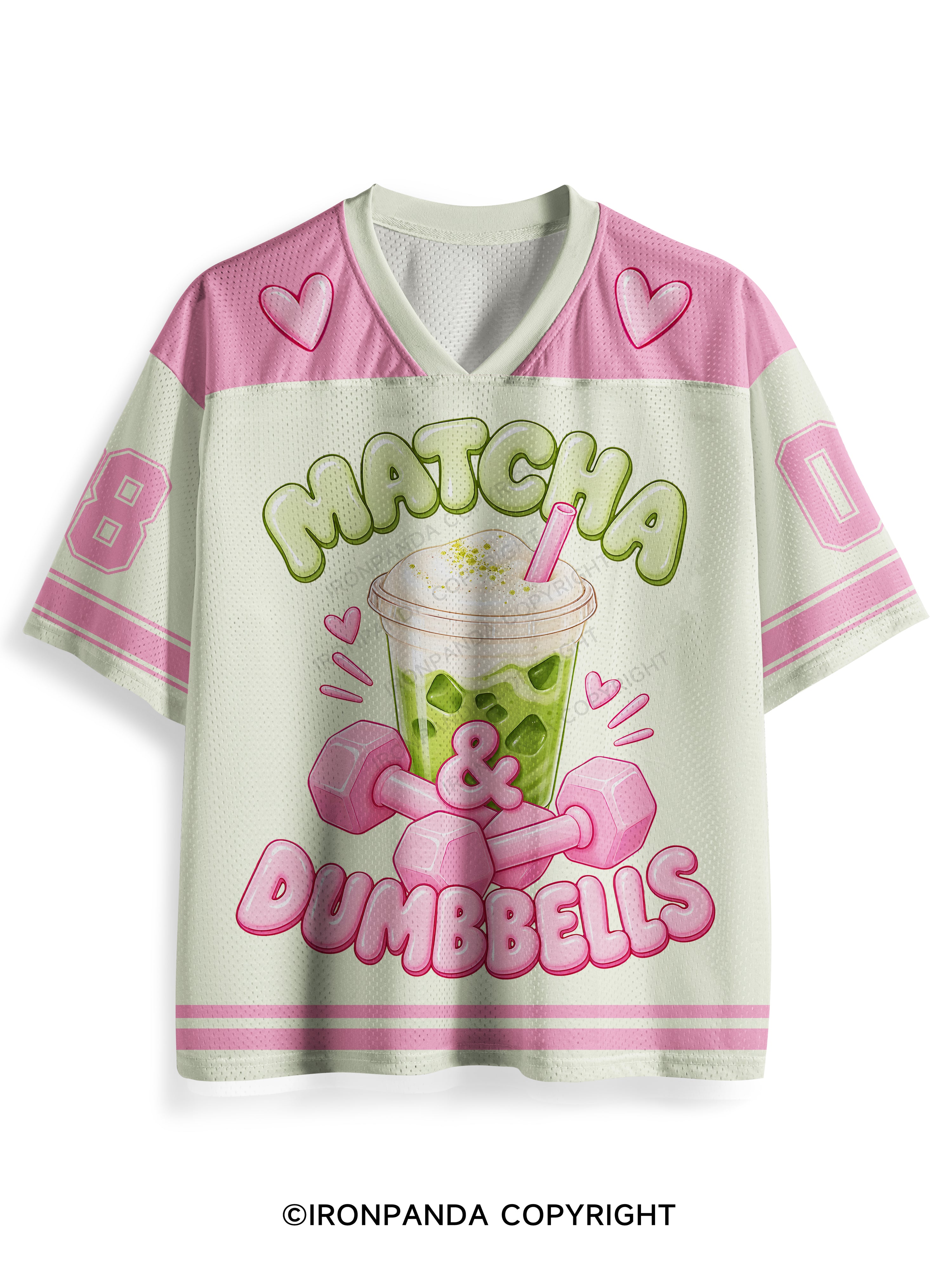 MATCHA & DUMBBELLS MATCHA GYM LOVER Mesh Jersey