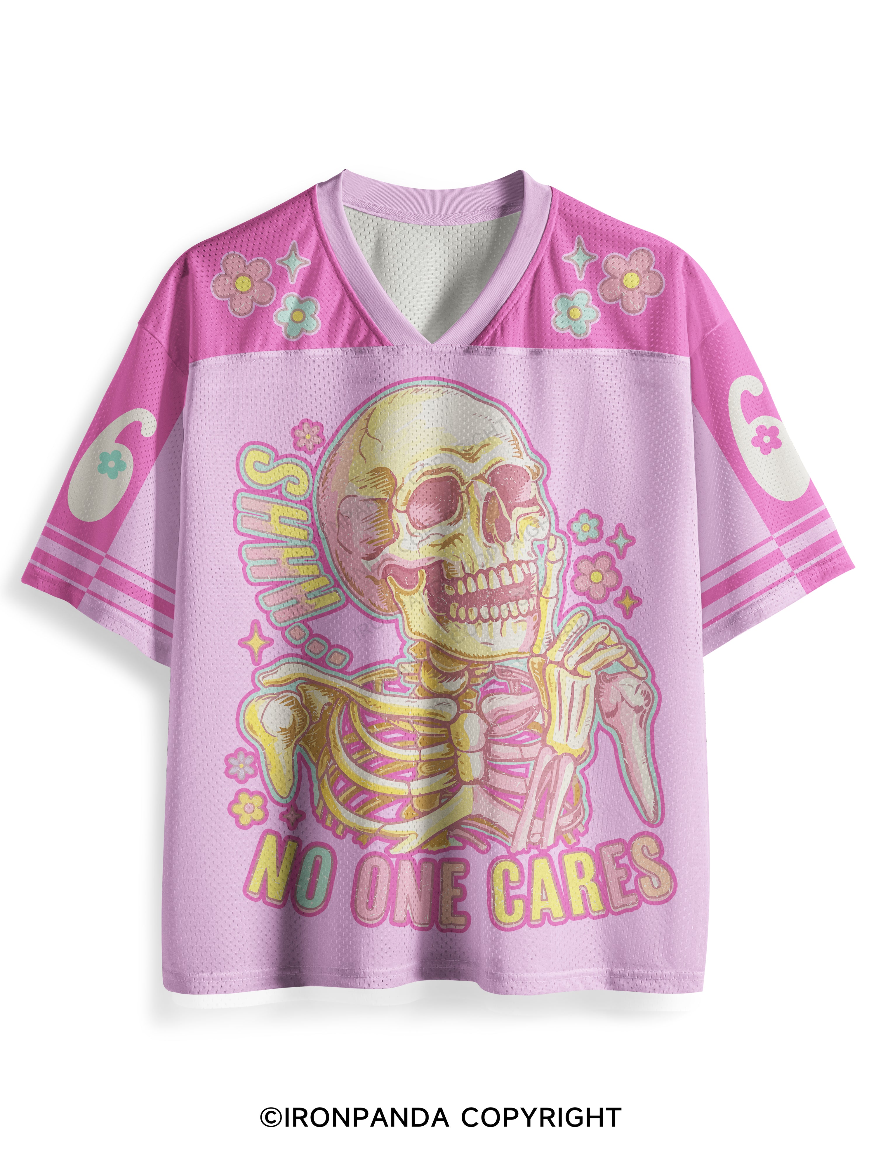 shhh no one cares skeleton Mesh Jersey