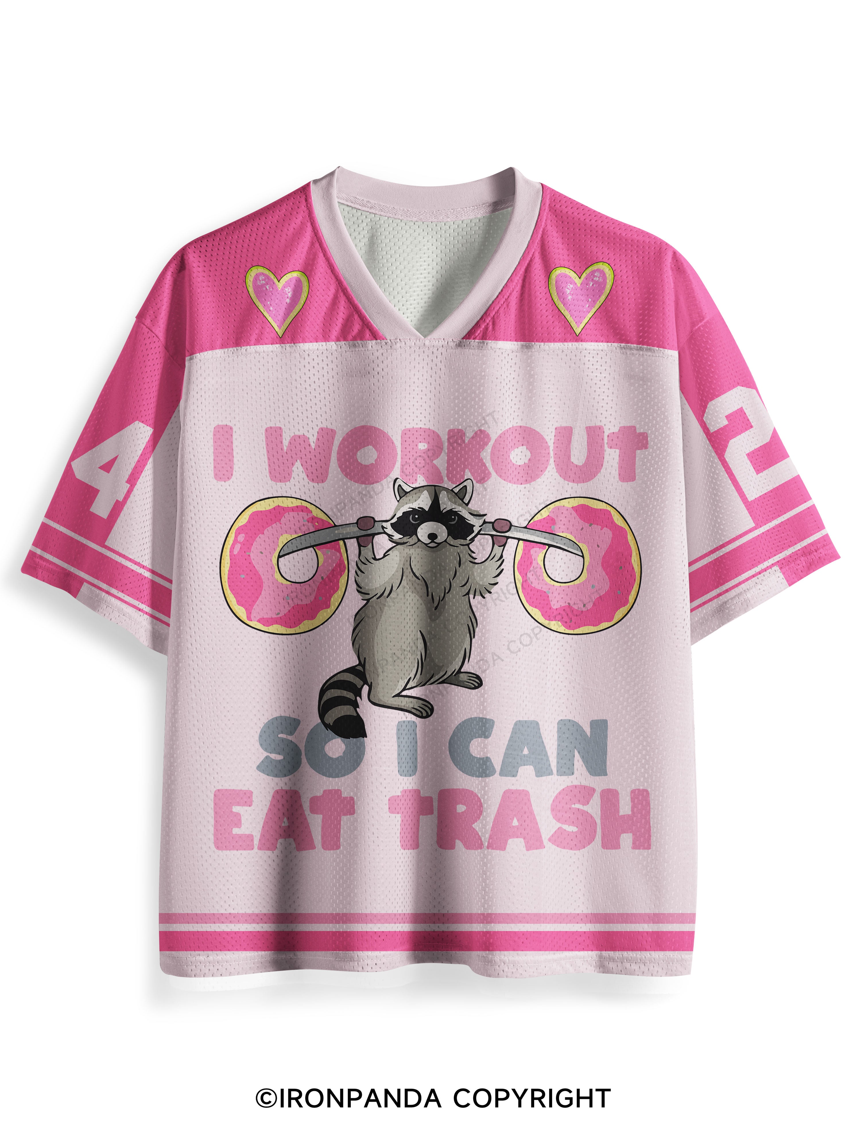 I WORK OUT SO I CAN EAT TRASH Mesh Jersey