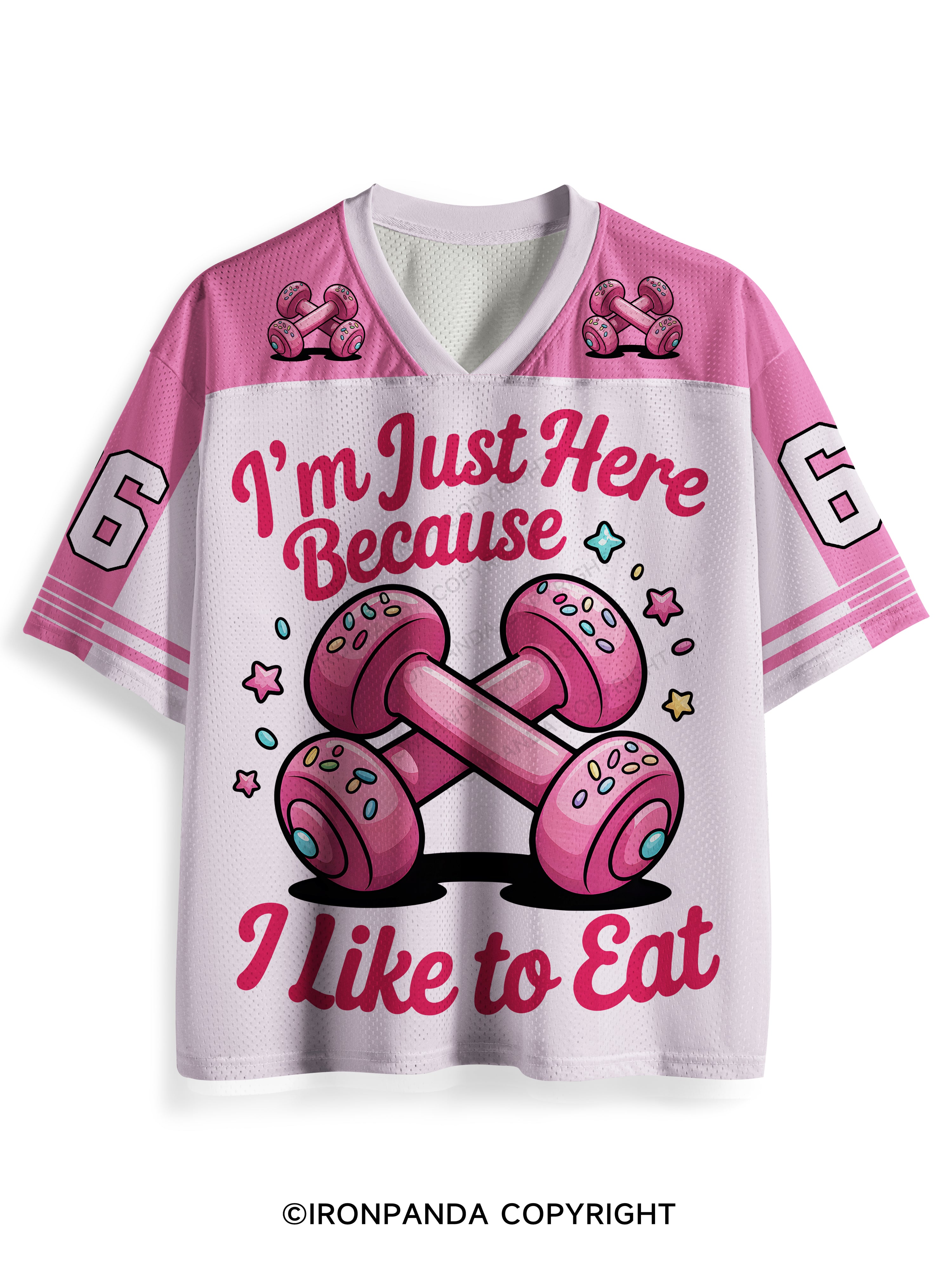 I'M JUST HERE BECAUSE I LIKE TO EAT Mesh Jersey