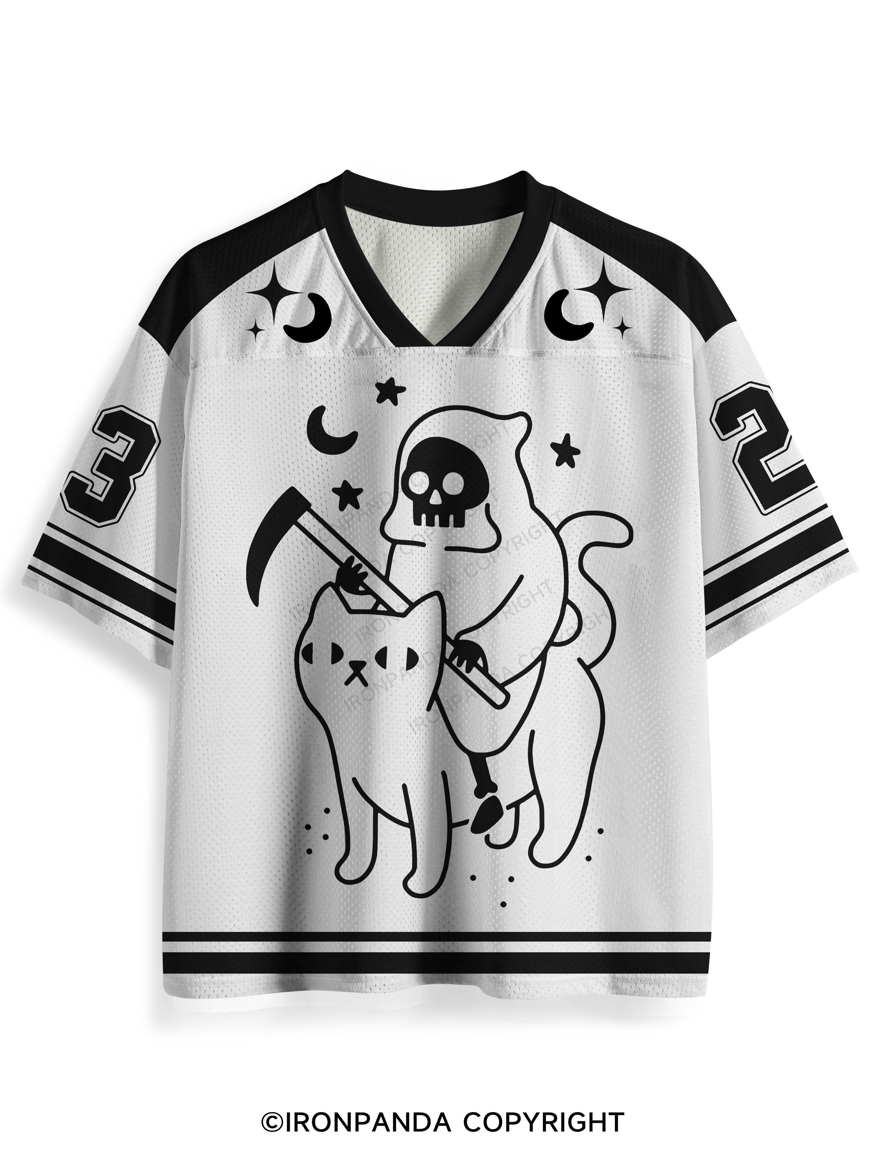 GRIM REAPER RIDING A CAT Mesh Jersey