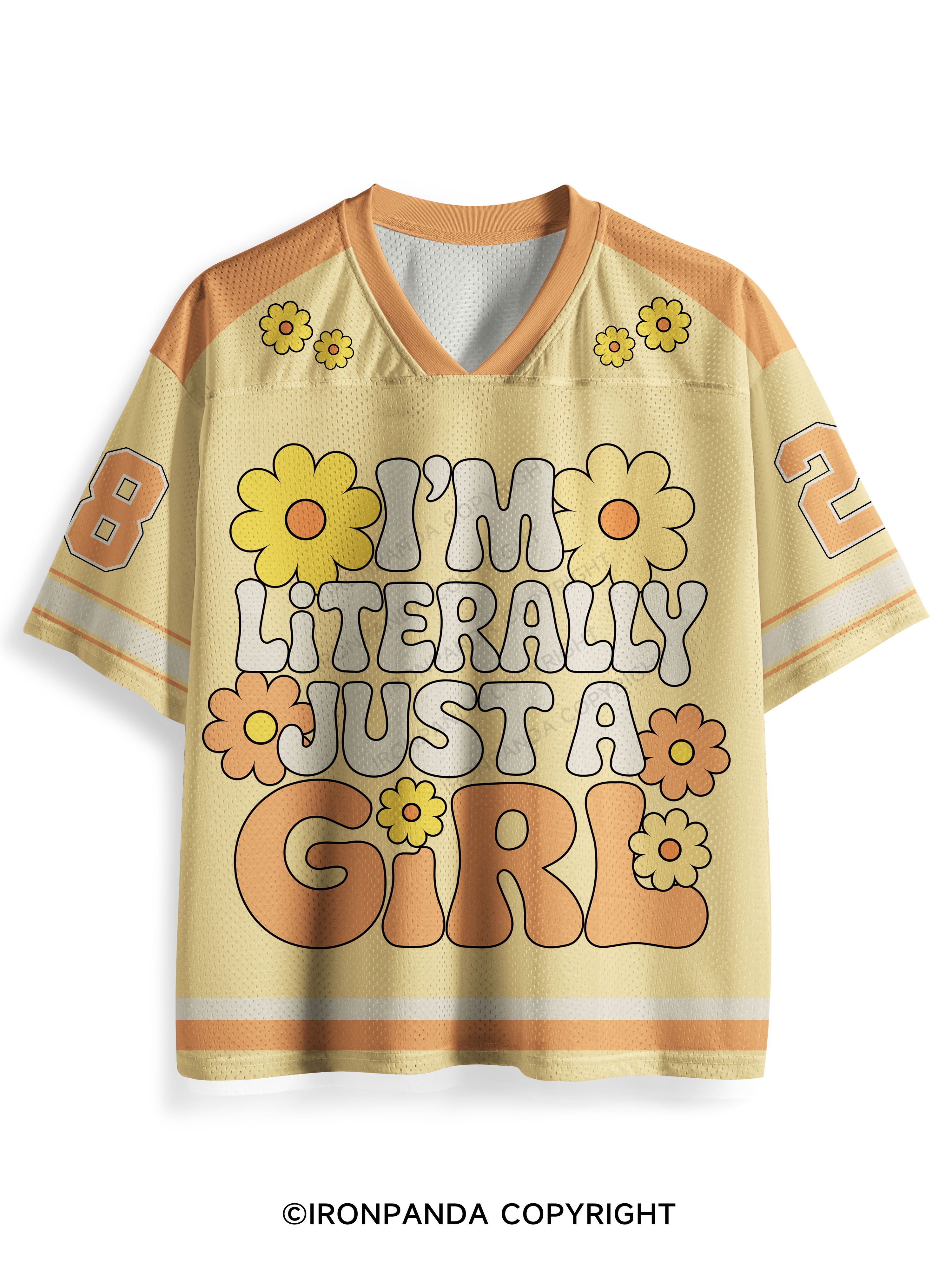 I'M LITERALLY JUST A GIRL FLOWER Mesh Jersey