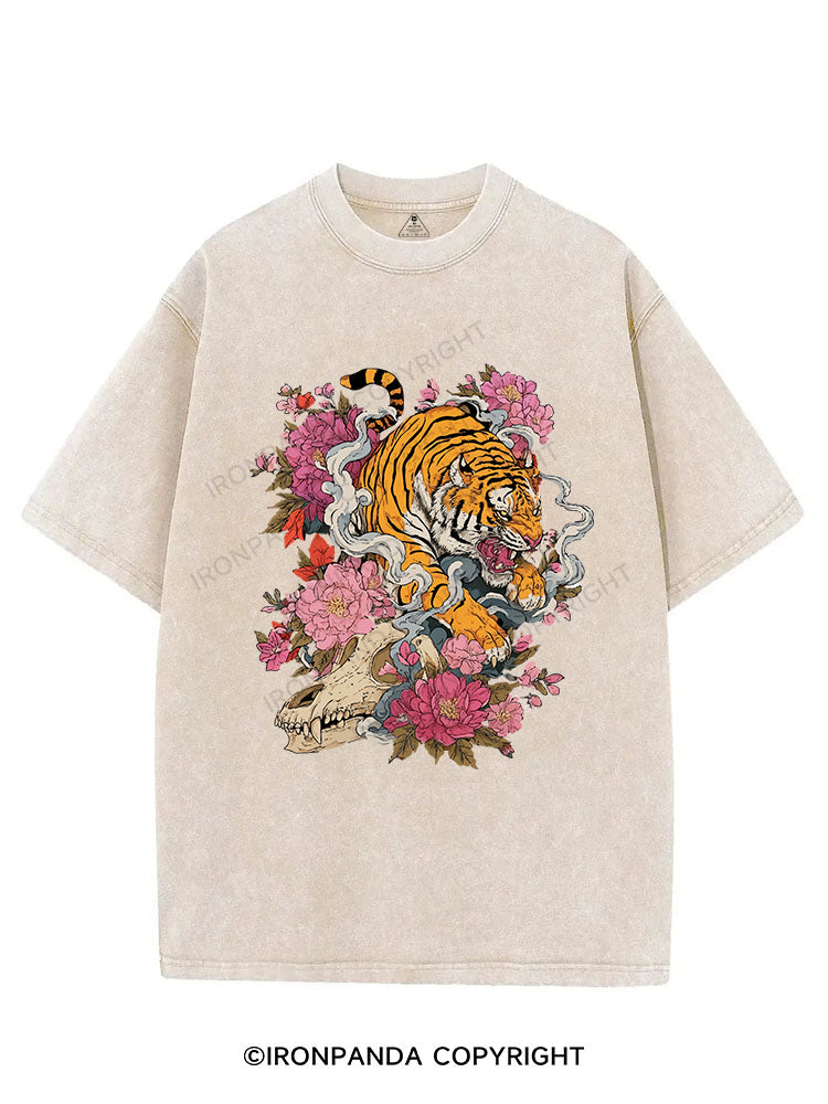 Blooming Tiger's Might VINTAGE GYM SHIRT