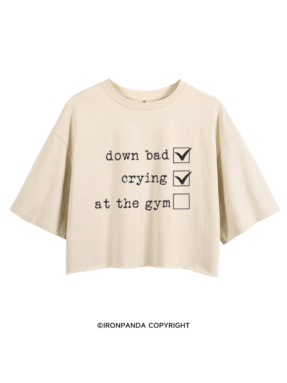DOWN BAD√ CRYING√ AT THE GYM CROP TOPS