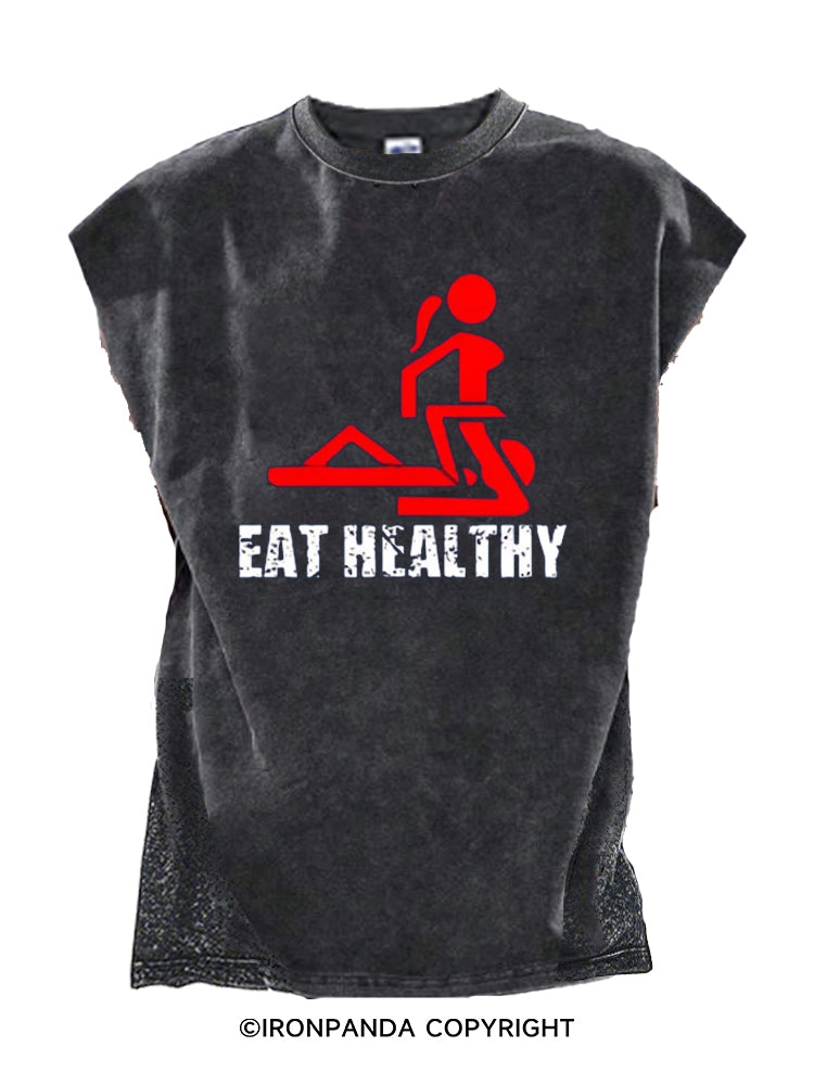 Eat healthy Cut Off Tank