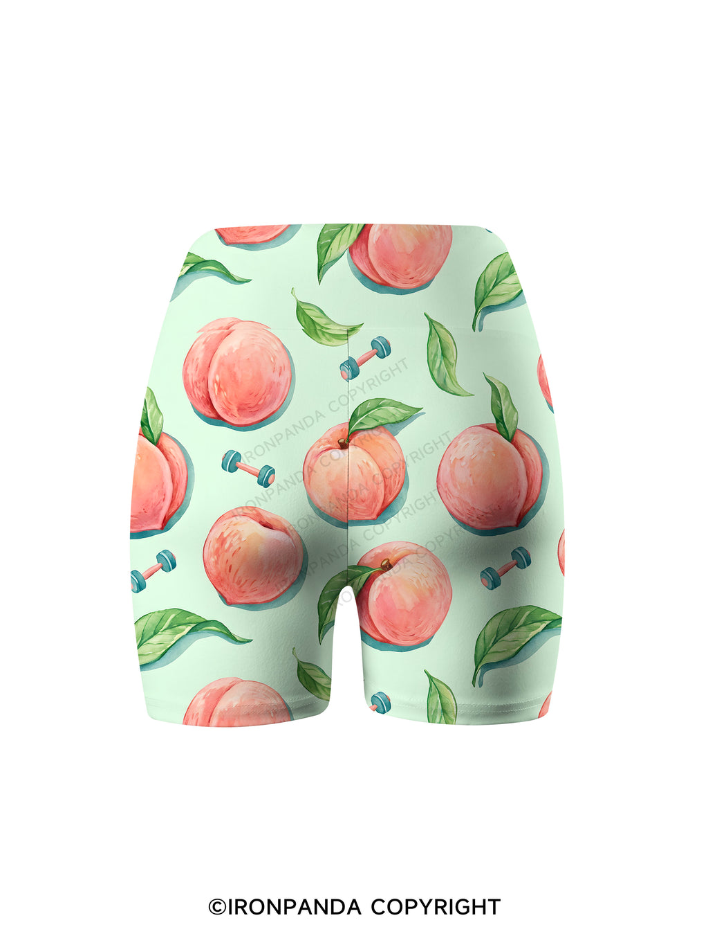 Peach Pump Printed Yoga Cycling Shorts