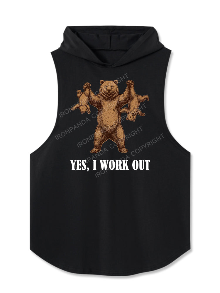 Yes I Work Out Hooded Tank
