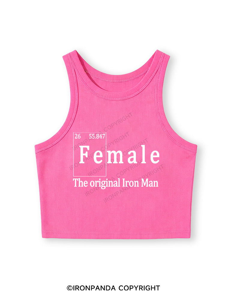FEMALE THE ORIGINAL IRON MAN TRI ROCKER  Fitted Crop Tank Top