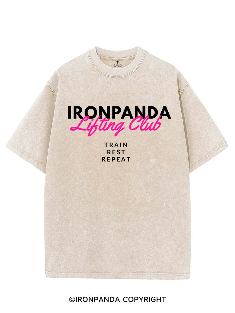 IRONPANDA LIFTING CLUB VINTAGE GYM SHIRT