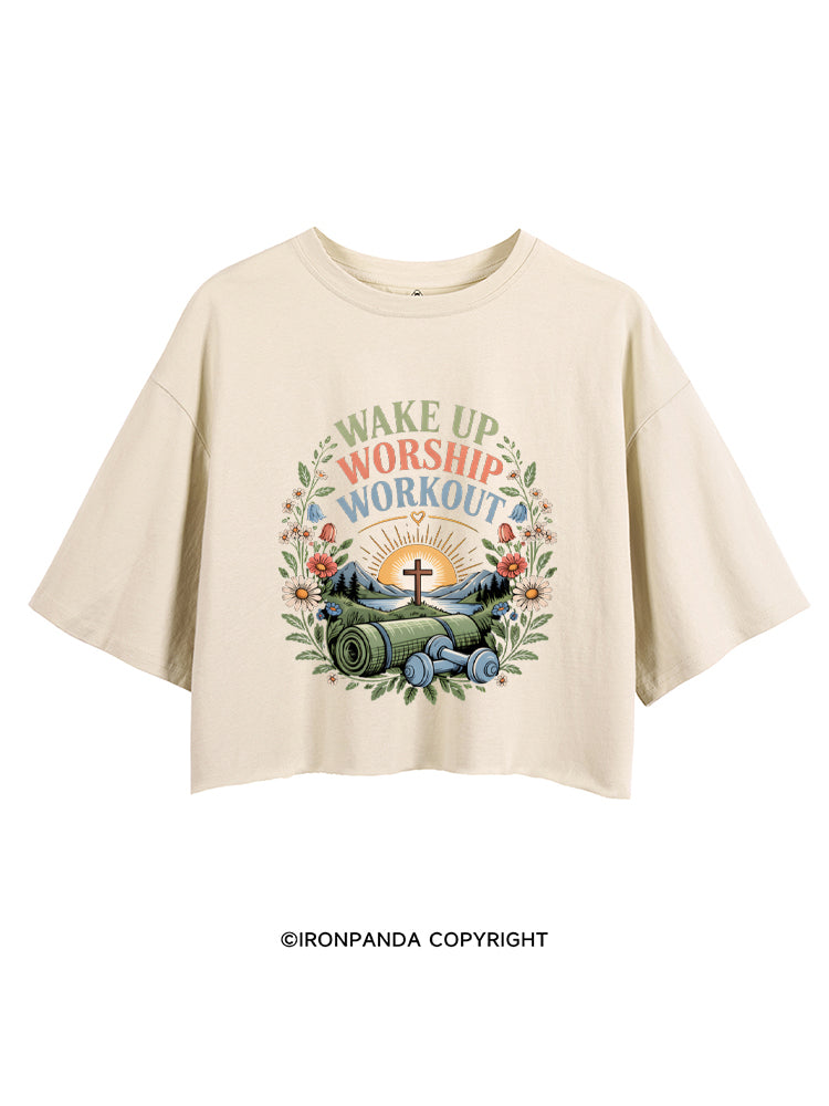Wake Up Worship Workout Worship CROP TOPS