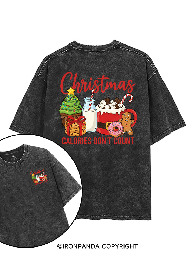 Christmas CALORLES DON'T COUNT printed Gym Shirt