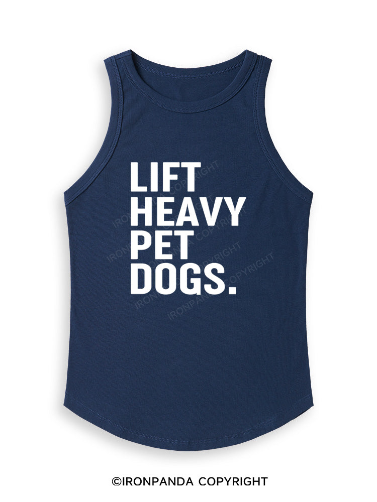 LIFT HEAVY PET DOGS Fitted Tank Top