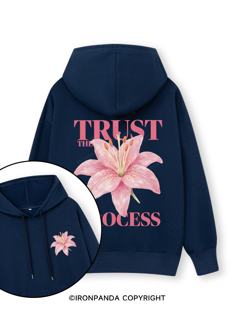 TRUST THE PROCESS Double-Sided Printed Classic Gym Hoodie