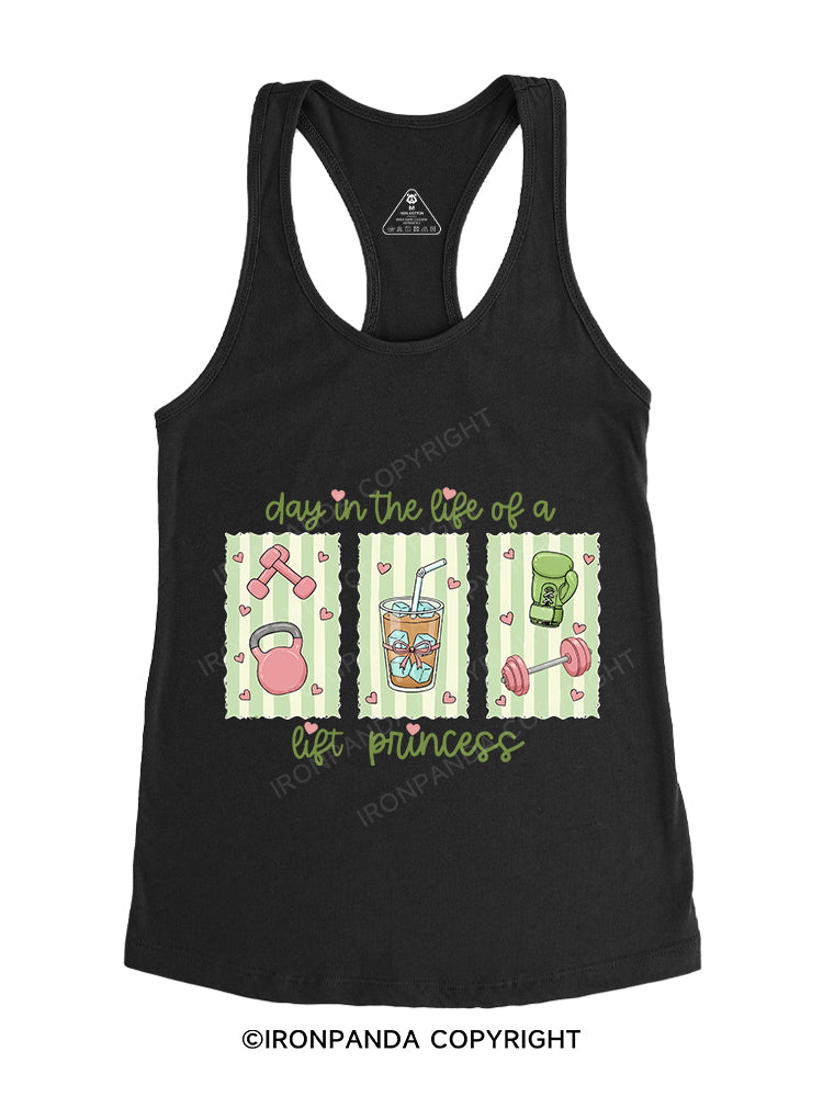 day in the life of a lift princess Gym Racerback Tank