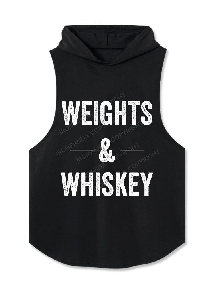 Weights and whiskey Hooded Tank