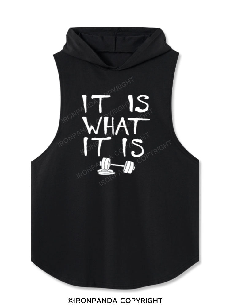 it is what it is Washed Hooded Tank