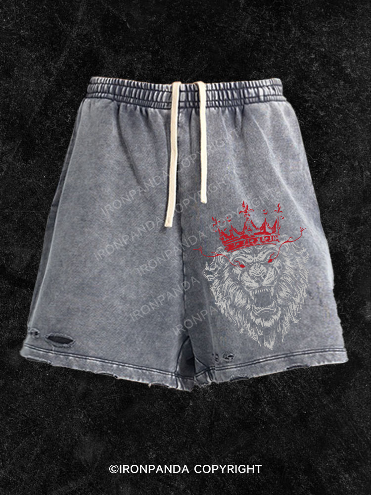 Lion King Washed Gym Shorts
