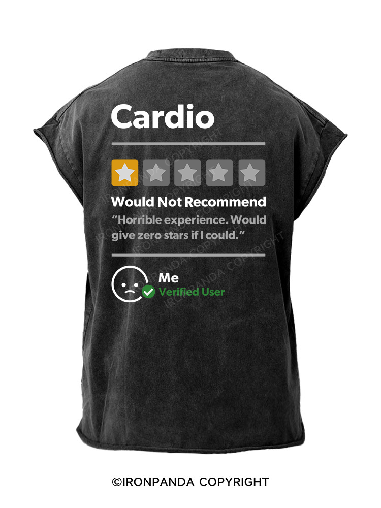 Cardio 1 Star Would Not Recommend Back Printed Cut Off Tank