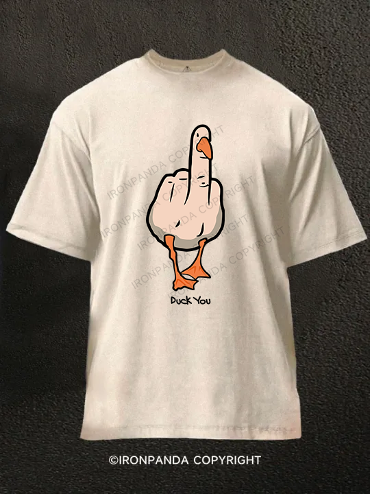 duck you Washed Gym Shirt