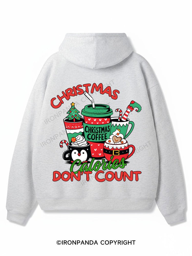 CHRISTMAS CALORIES DON'T COUNT Premium Fleece Gym Hoodie