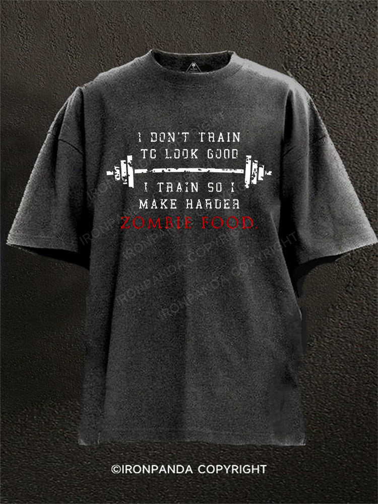 Train for the Zombies Washed Gym Shirt