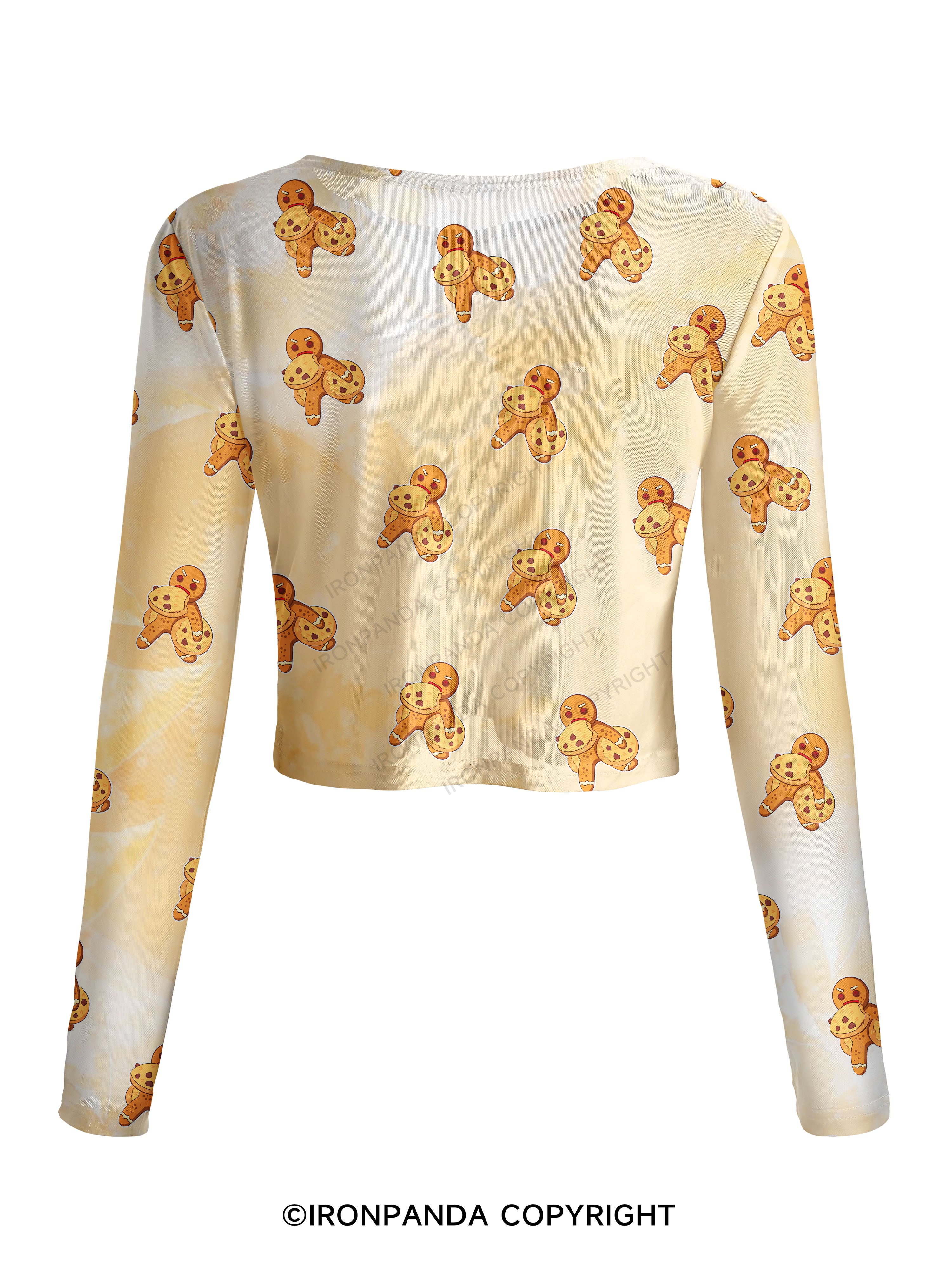 I DID IT ALL FOR THE COOKIES Mesh Long Sleeve Top