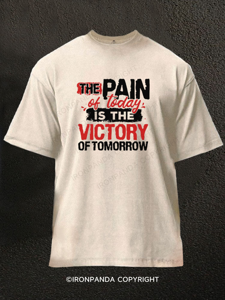 The Pain Of Today Is The Victory Of Tomorrow Washed Gym Shirt