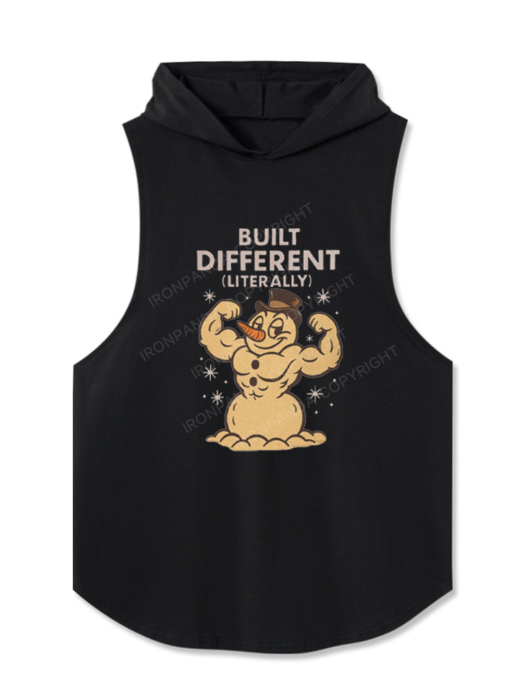 Snowman Built Different Hooded Tank