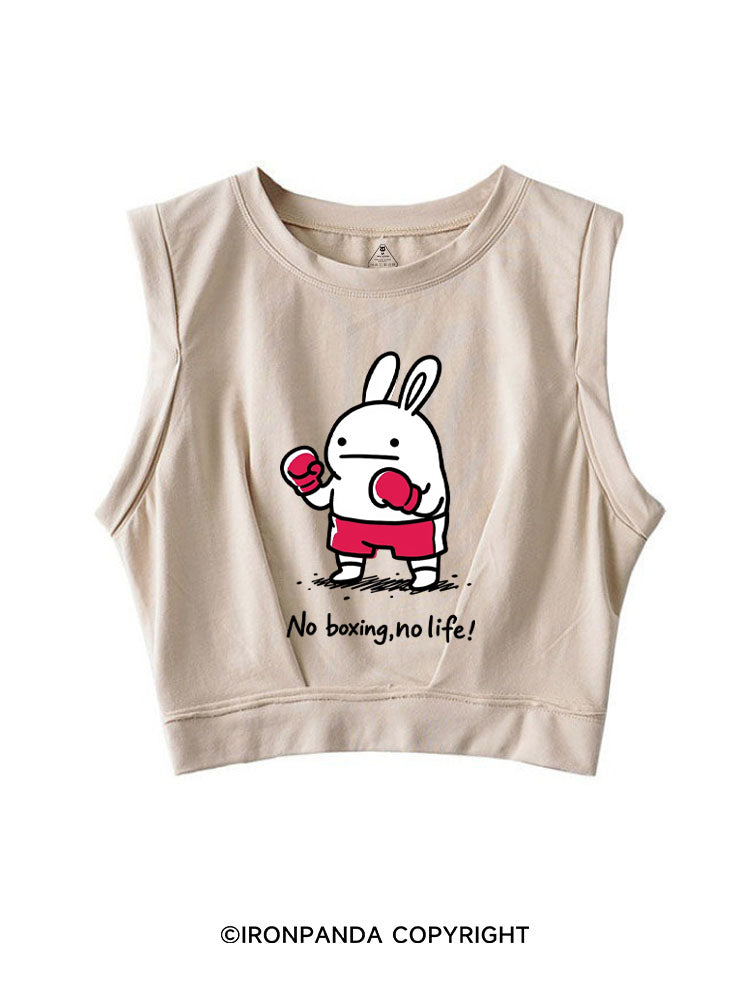No Boxing No Life SLEEVELESS CROP TOPS