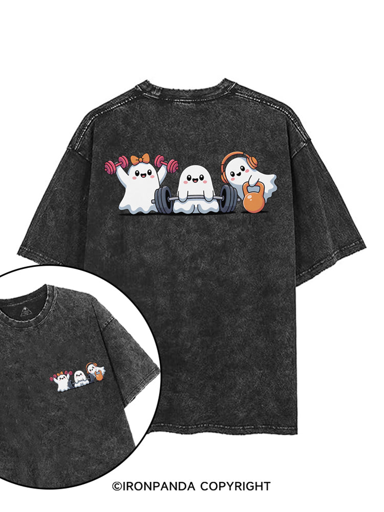 WEIGHTLIFTING SPOOKY FUNNY GYM printed Gym Shirt